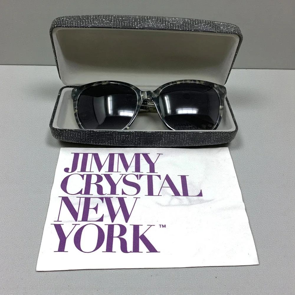 Jimmy Crystal New York Sunglasses Swarovski Crystals CS130 56 18 140 Case Cloth